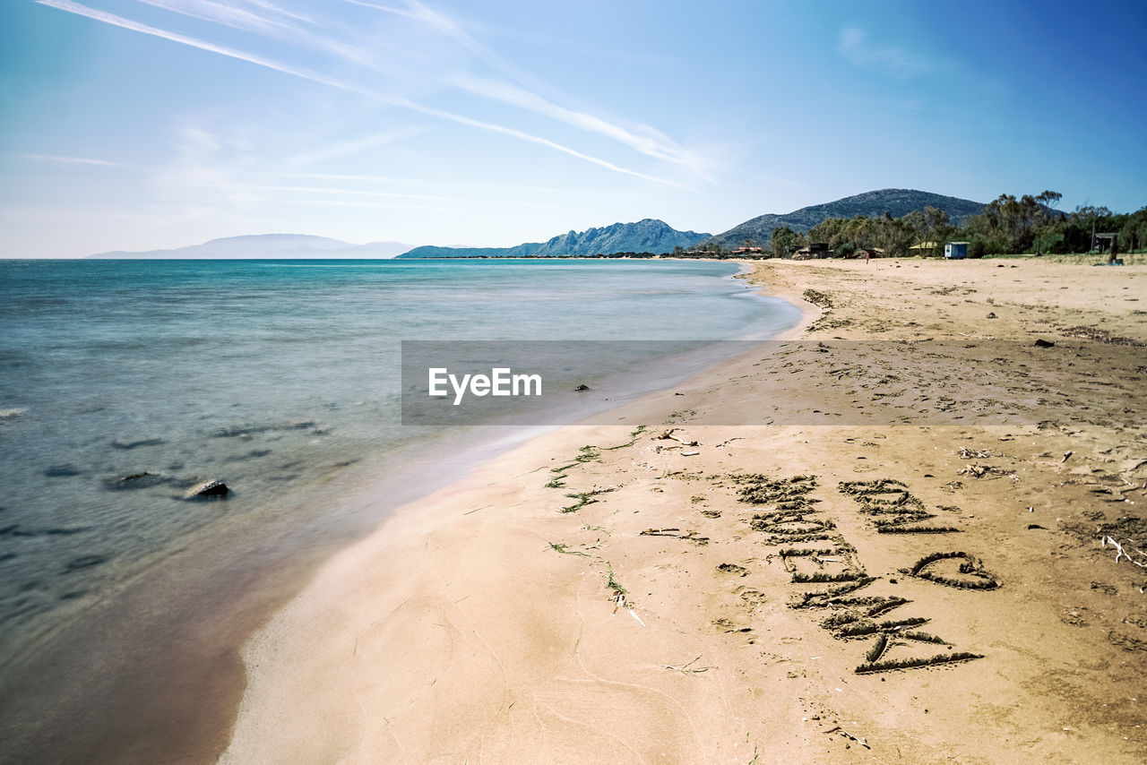 Scenic view of beach