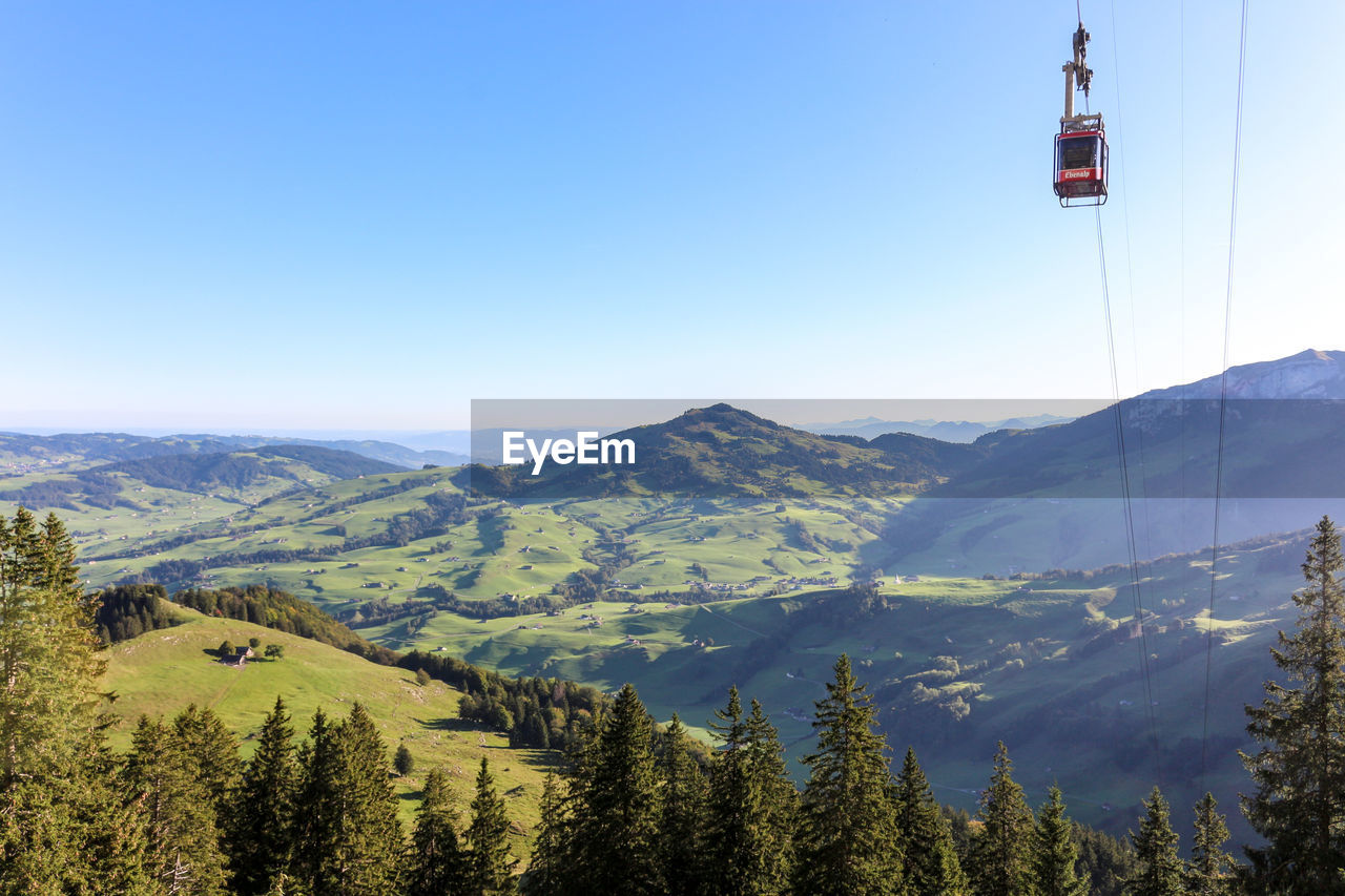 Cable car in appenzell, switzerland