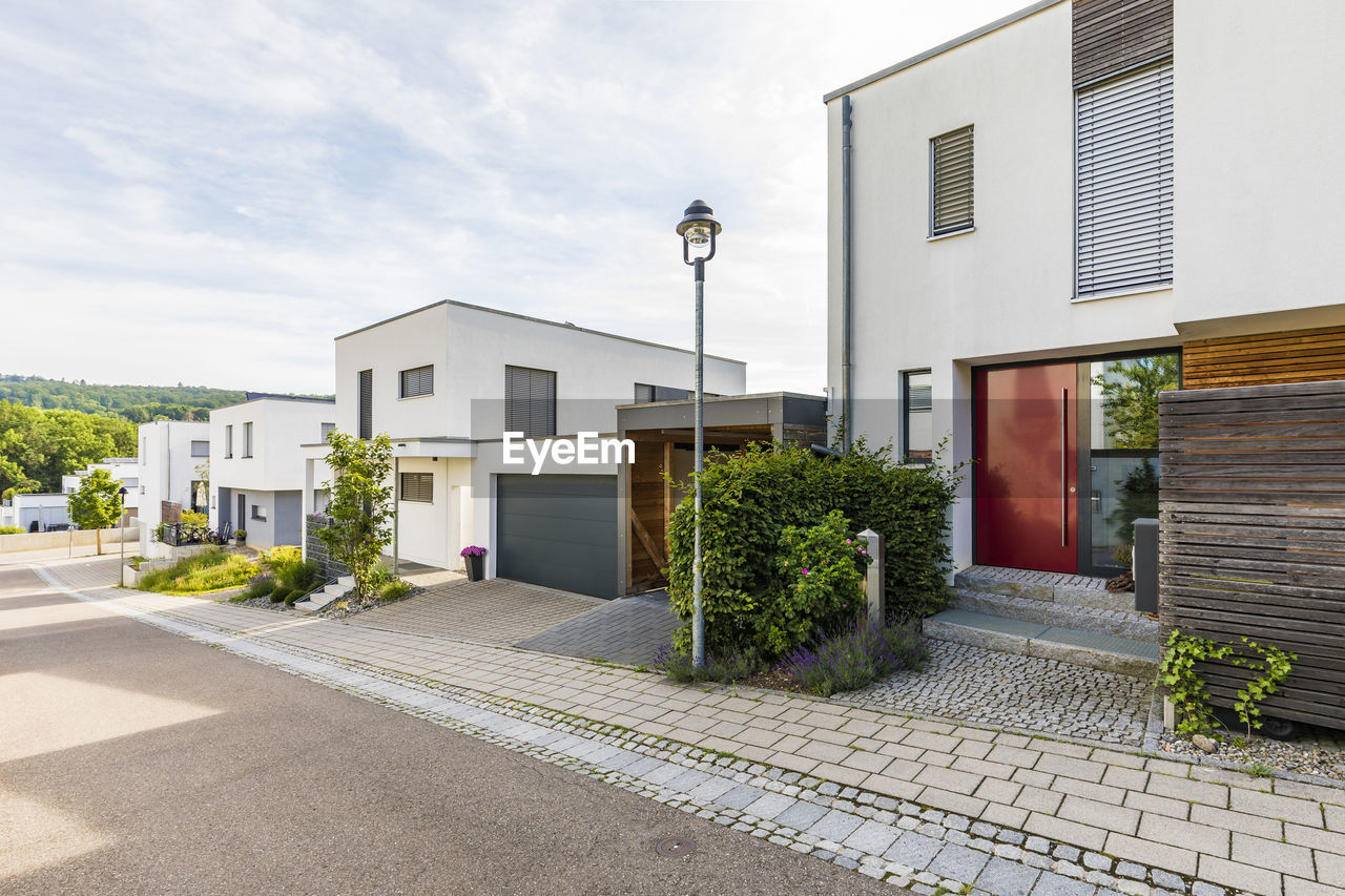Germany, baden-wurttemberg, esslingen, new energy efficient residential houses