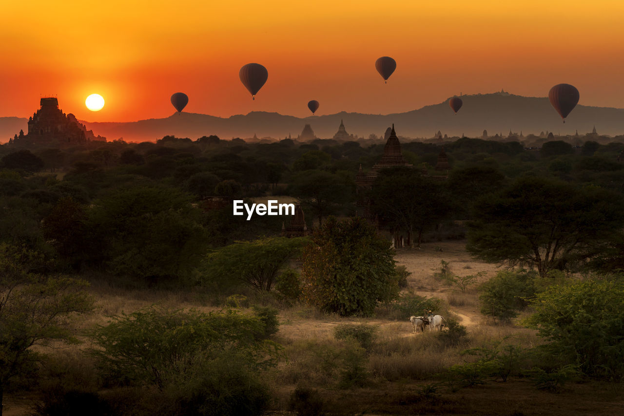 Bagan is an ancient with many pagoda of historic buddhist temples and stupa, myanmar.