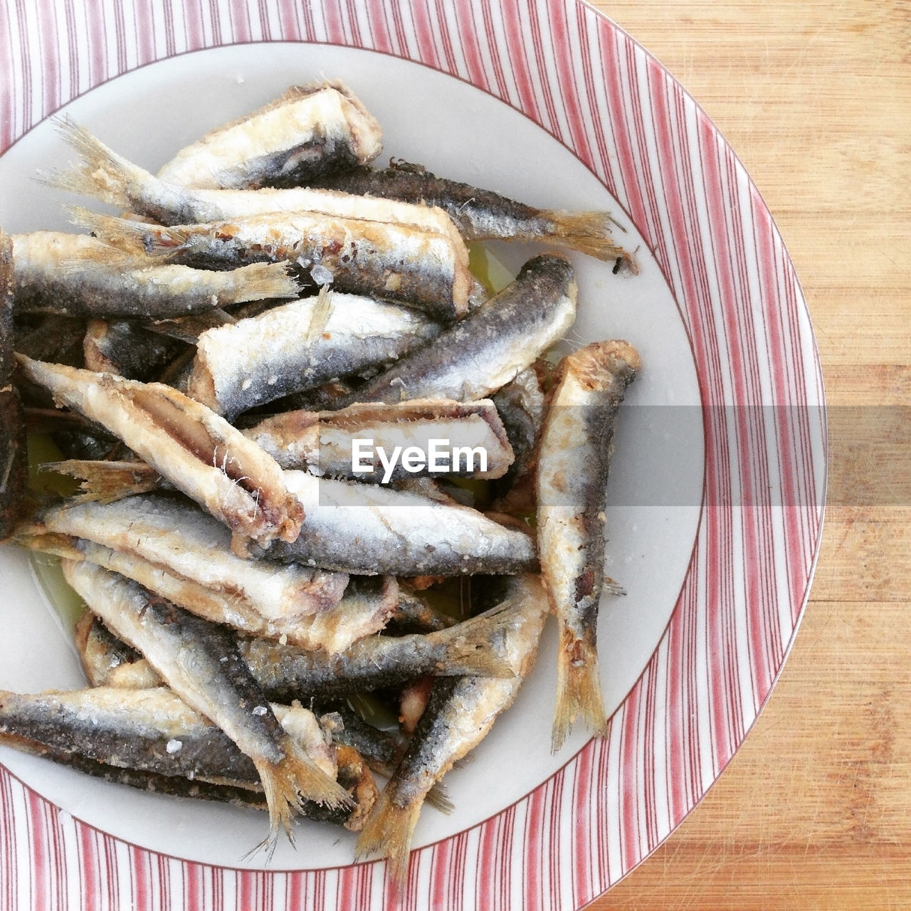 High angle view of food on table