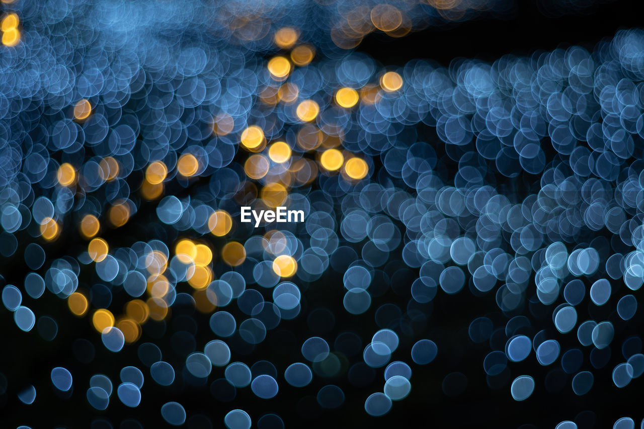 Defocused lights at night