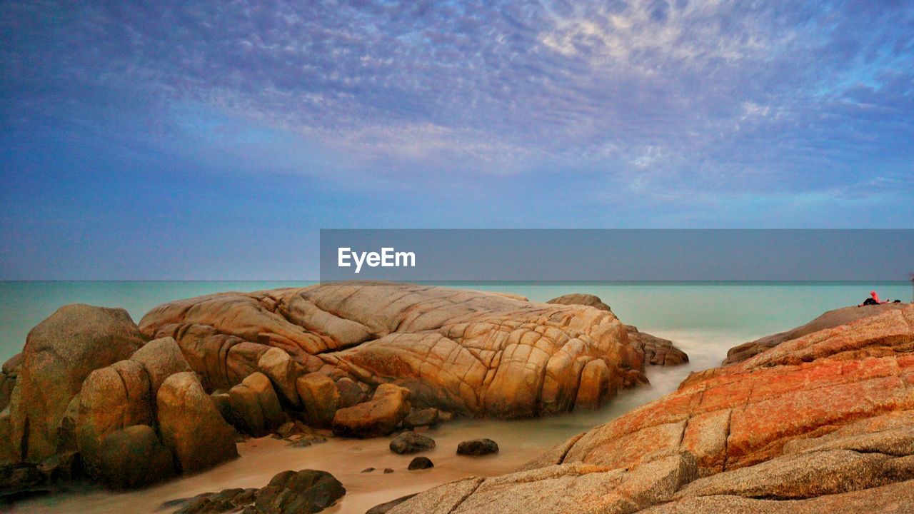 Rock formations at seaside