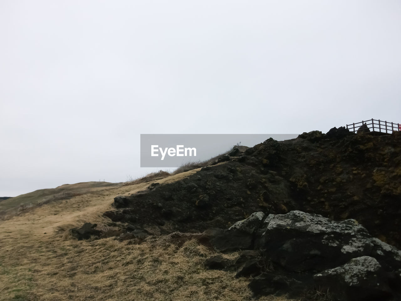 Scenic view of landscape against clear sky