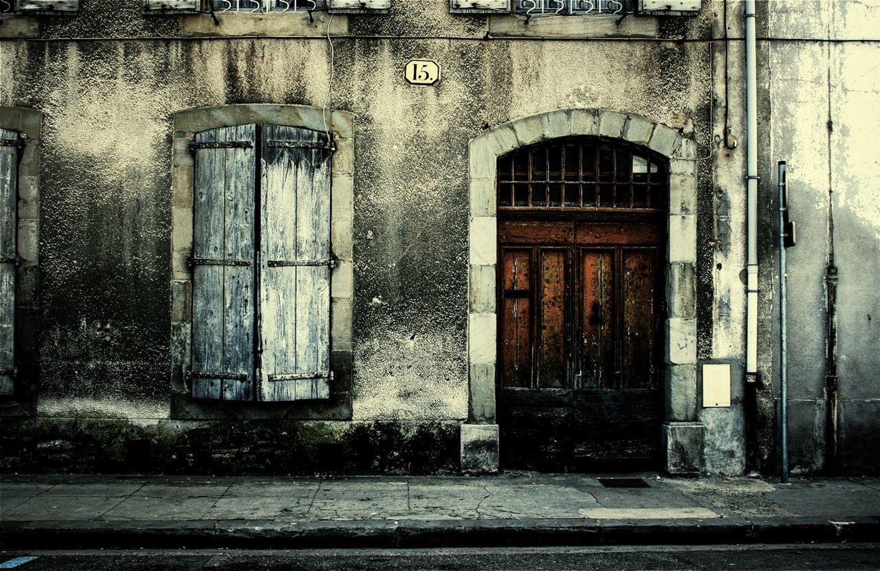 Door in old abandoned house