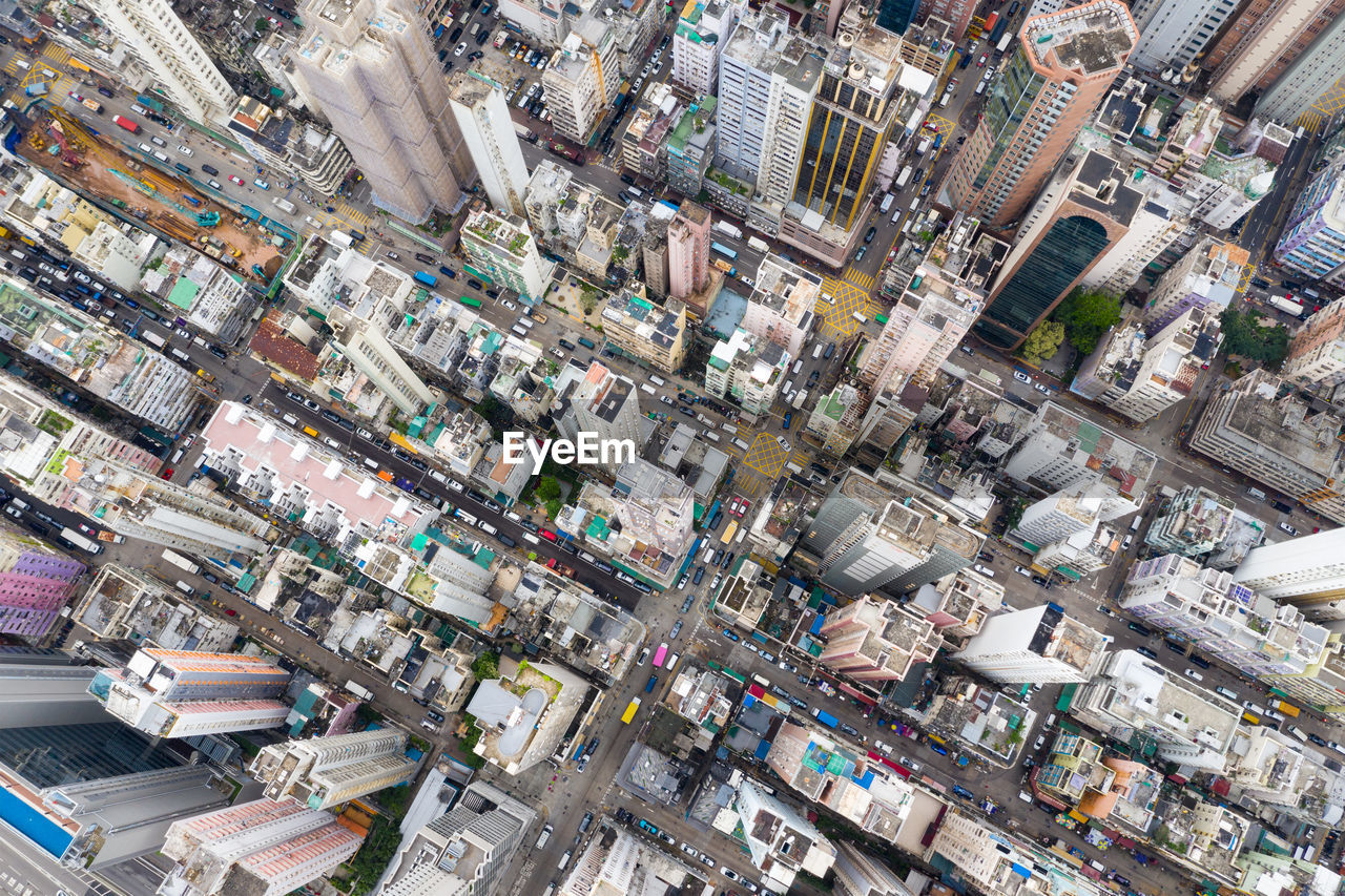 Aerial view of buildings in city