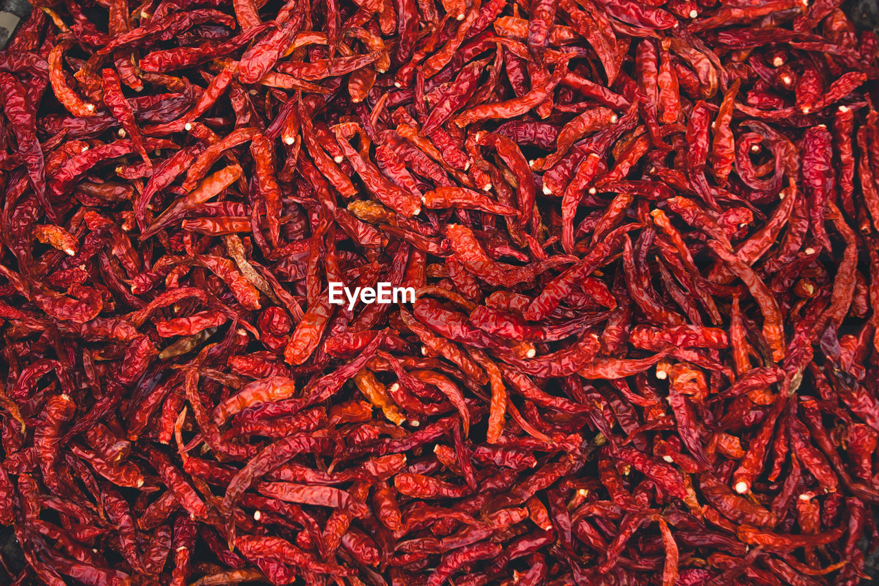 Full frame shot of red chili