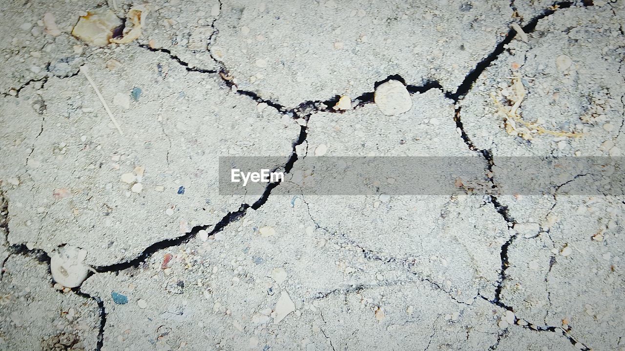 Full frame shot of cracked field