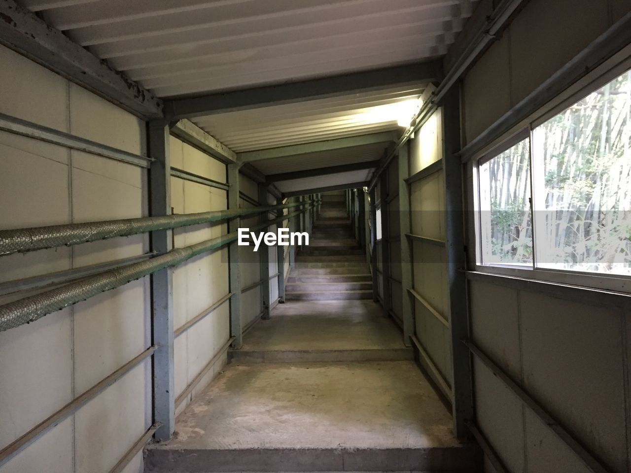 Empty corridor in building