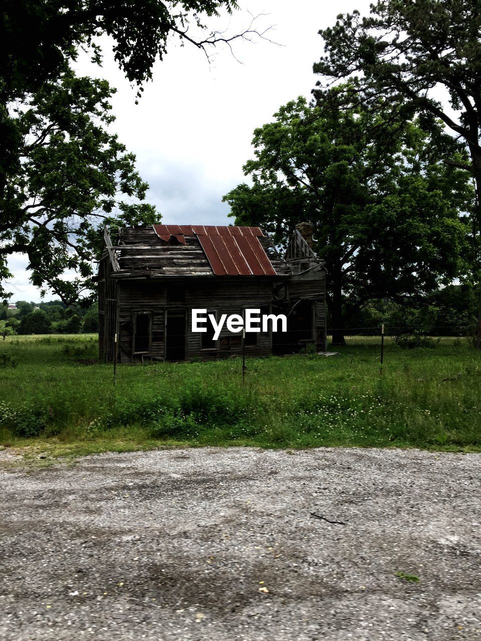 Houses on field