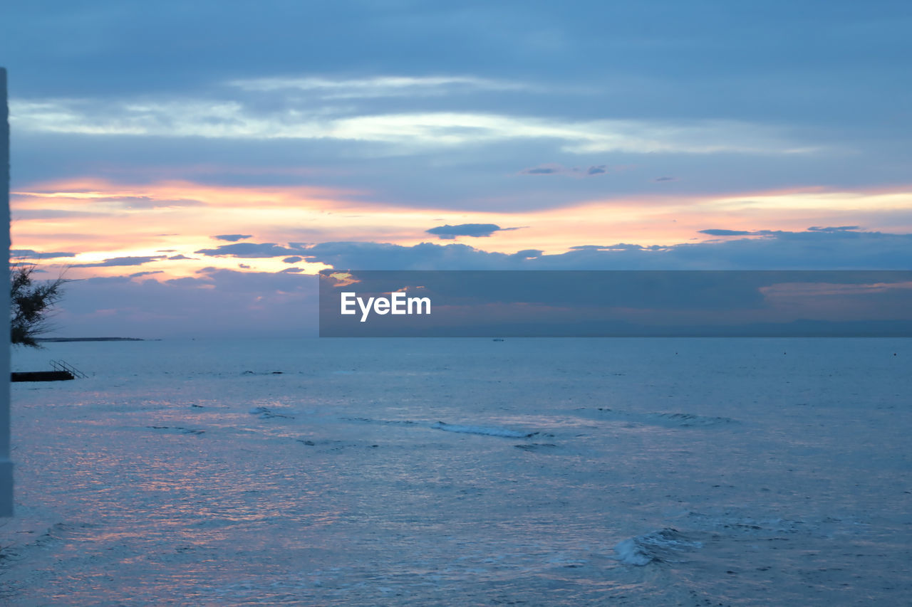 SCENIC VIEW OF SEA DURING SUNSET