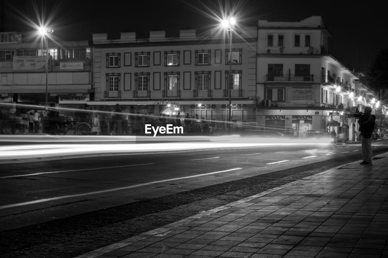 City street at night