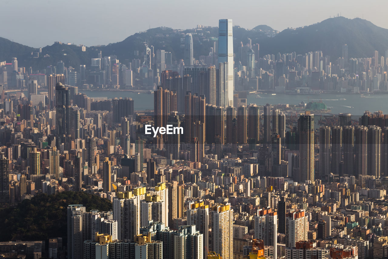 Aerial view of buildings in city