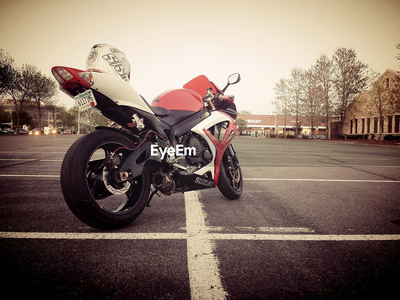 MOTORCYCLE PARKED ON ROAD