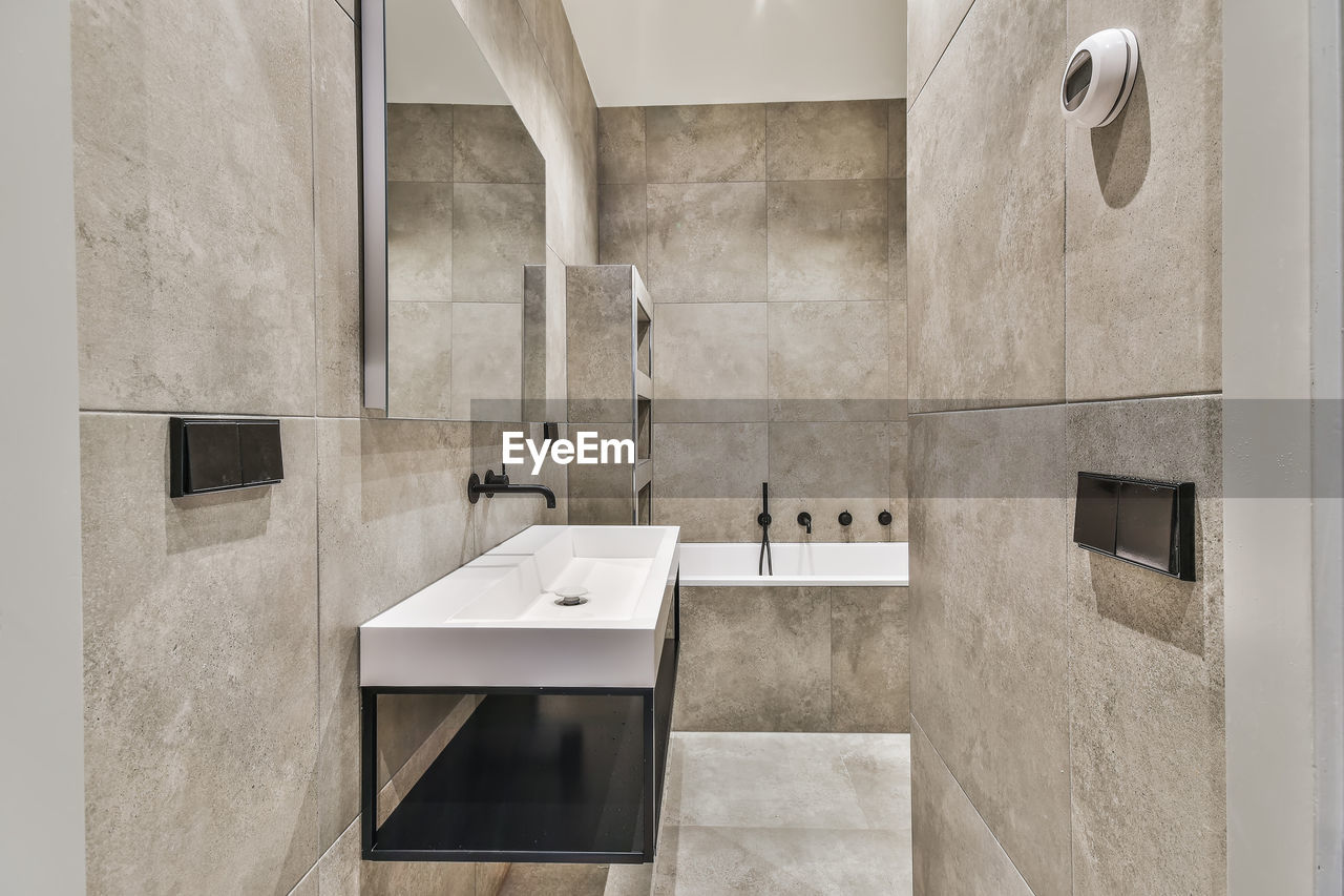 Interior of modern bathroom