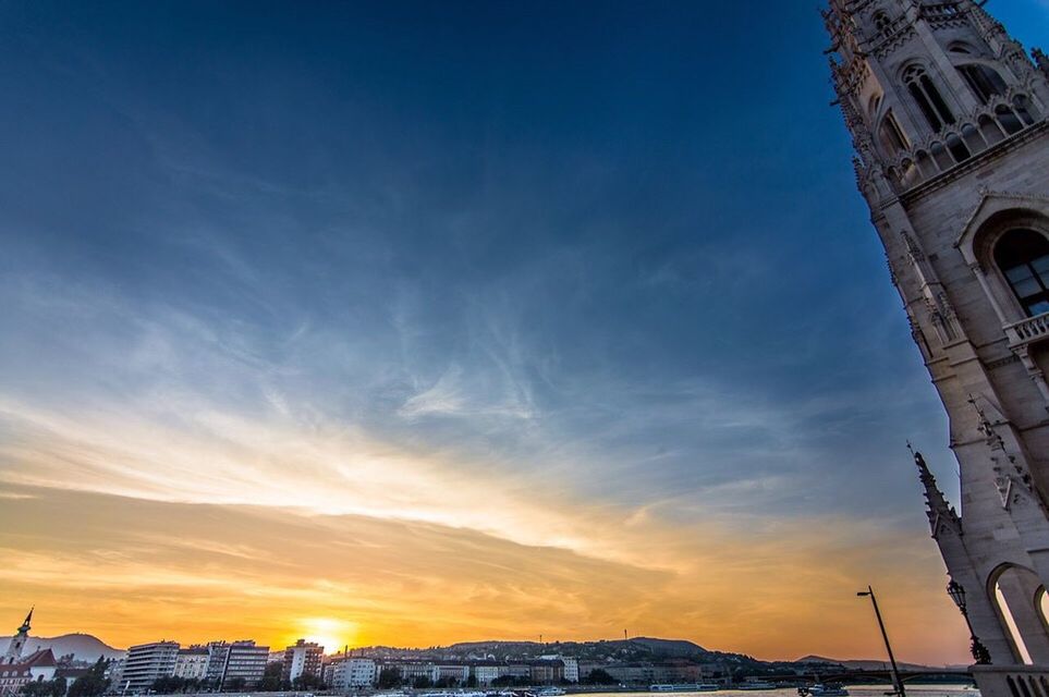 CITYSCAPE AGAINST CLOUDY SKY