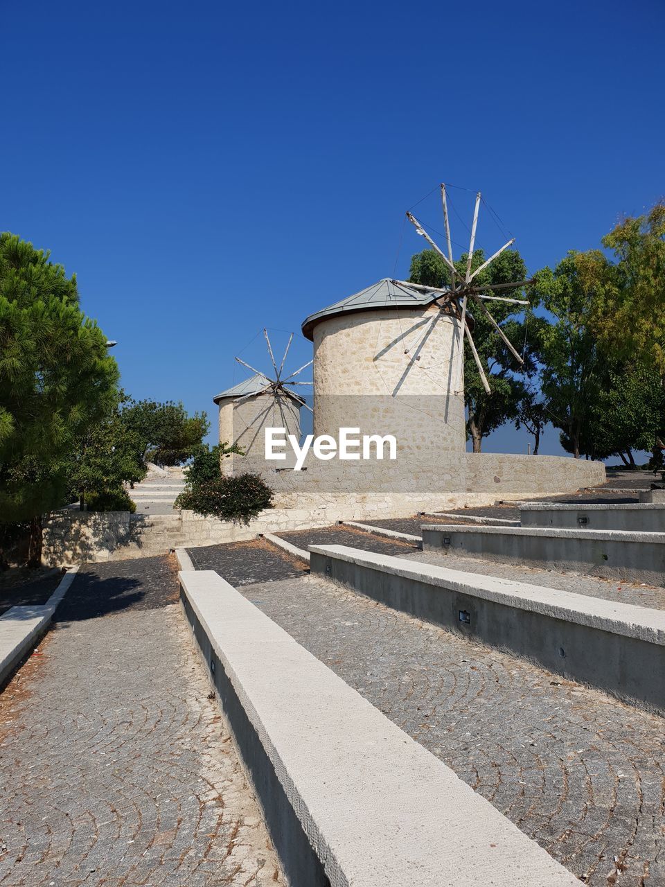 Built structure against clear blue sky