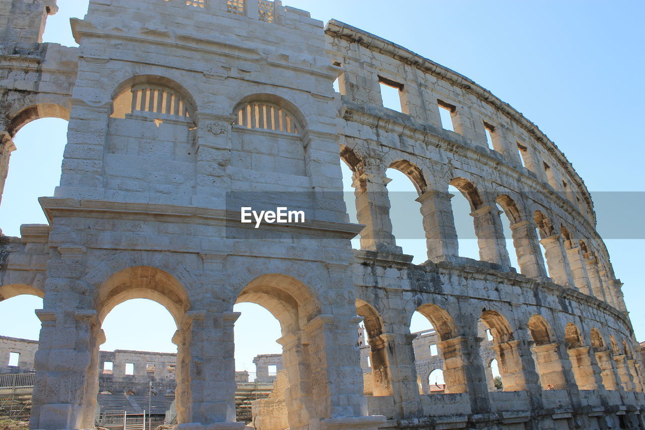 Low angle view of historical building