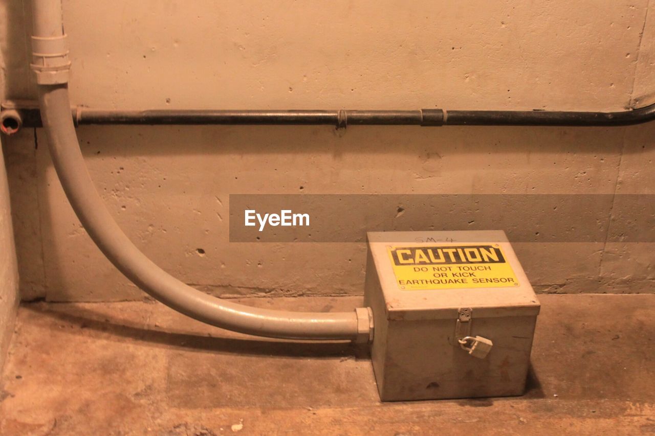 Earthquake detector against wall at hoover dam