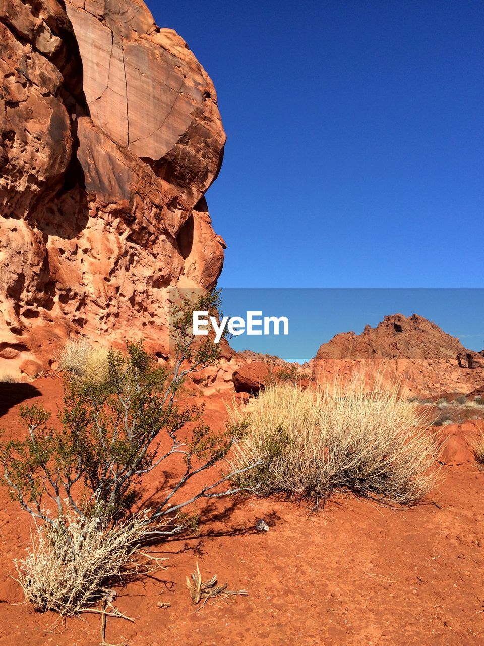 Rocky landscape against blue sky