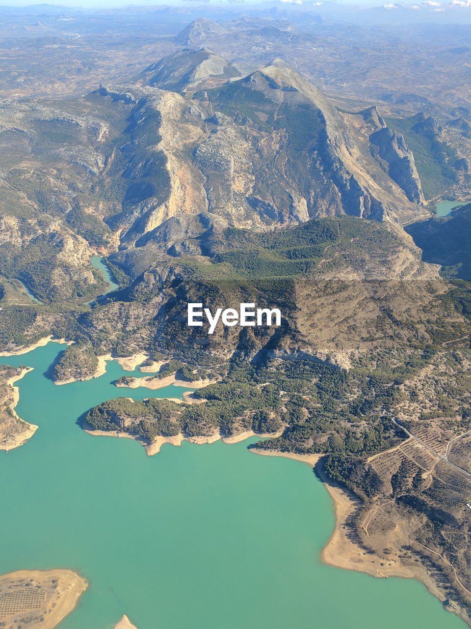 Aerial view of river and landscape