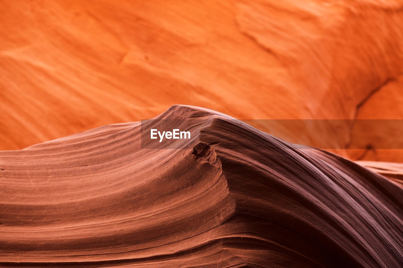 Close-up of rock formation in desert