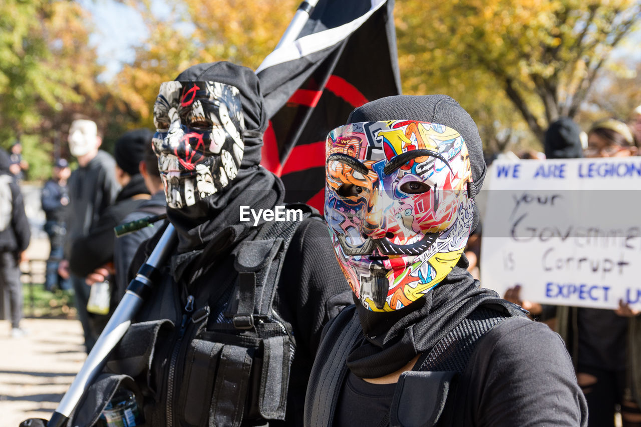 CLOSE UP OF MASK