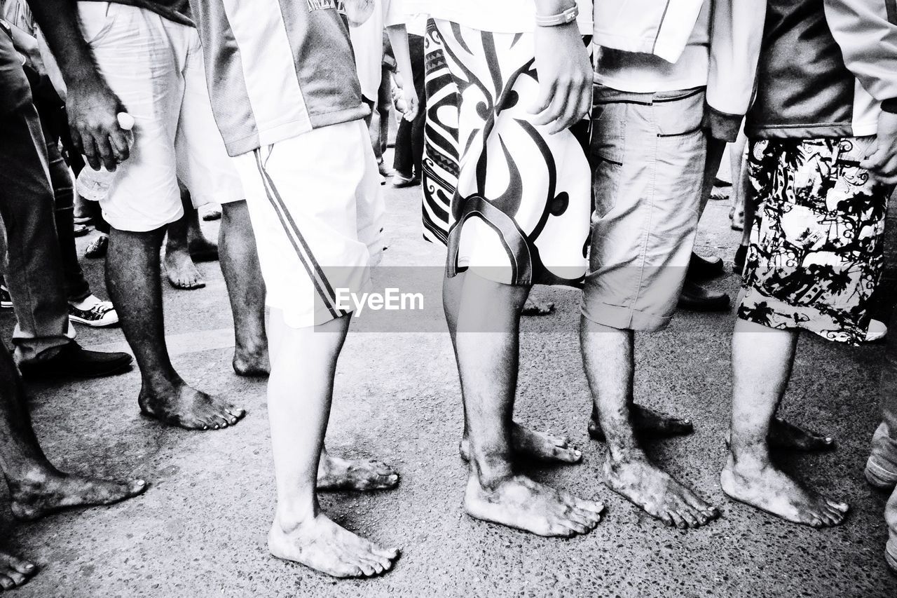 People standing on street