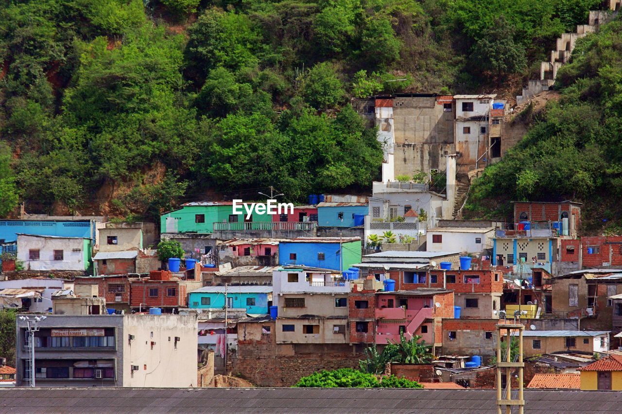 Houses and buildings in city