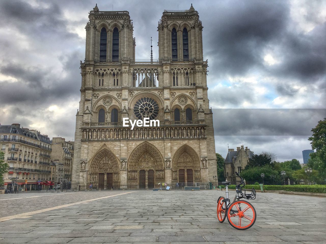 View of historical building against cloudy sky