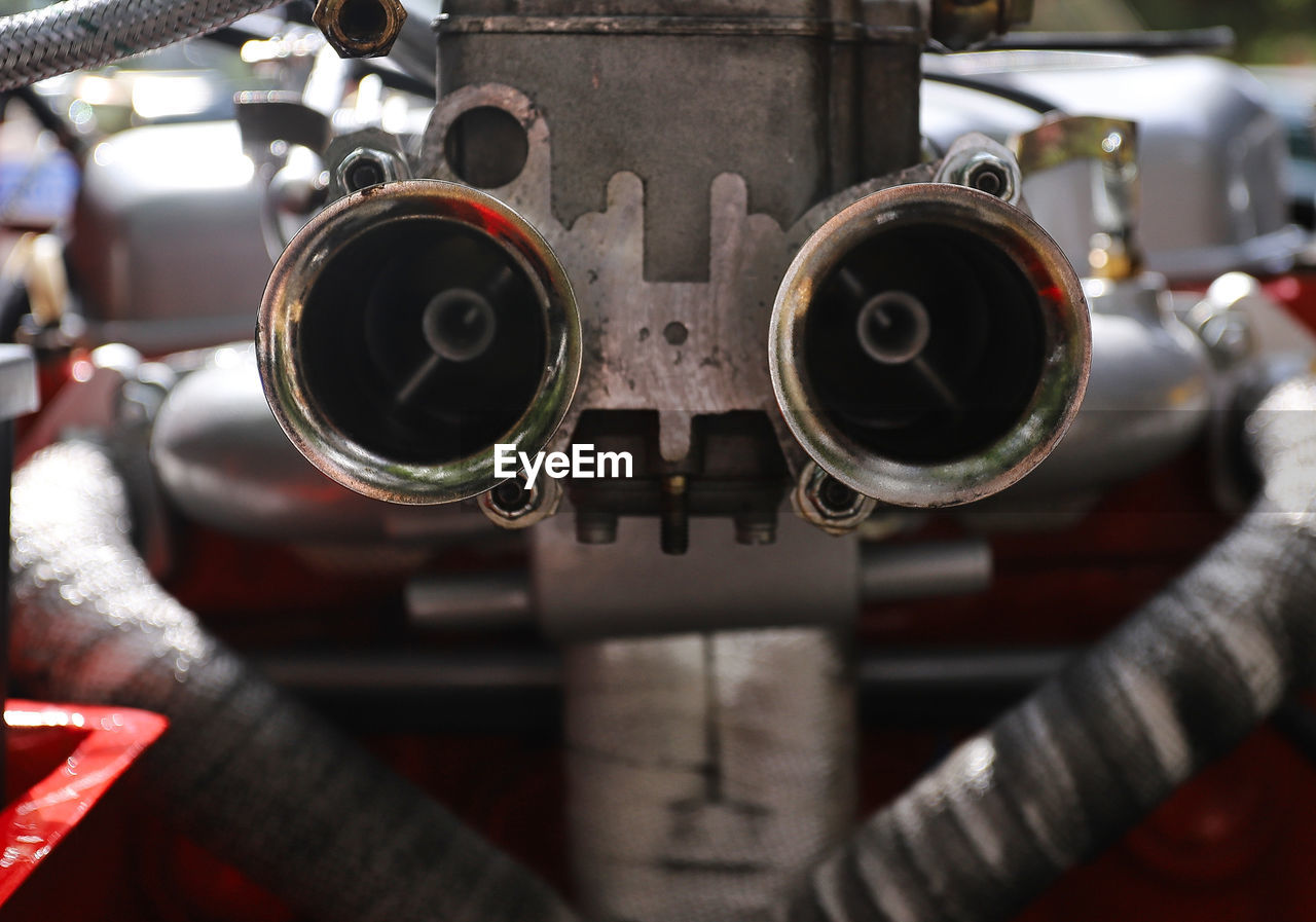 Close-up of car engine