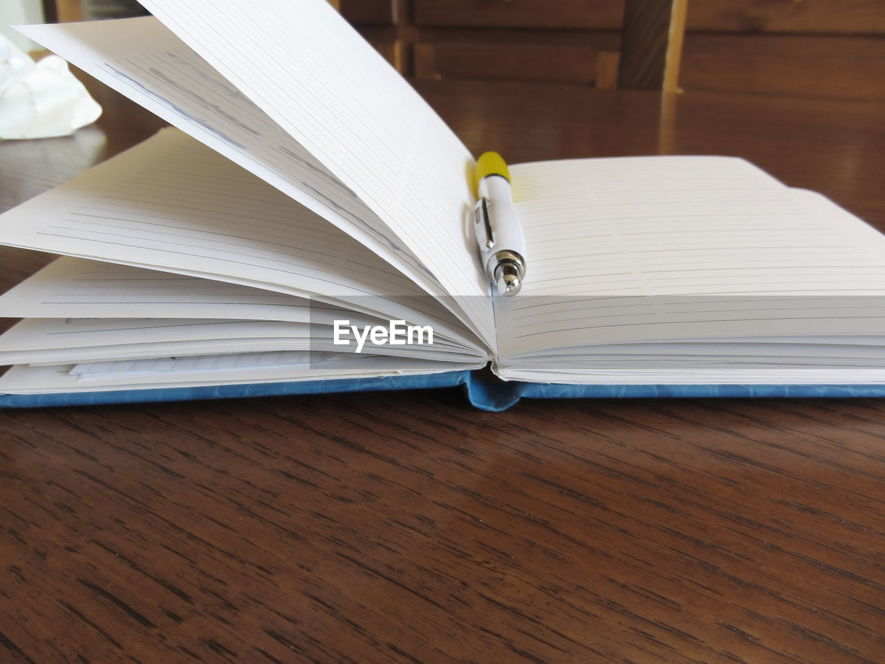 Close-up of open book on table