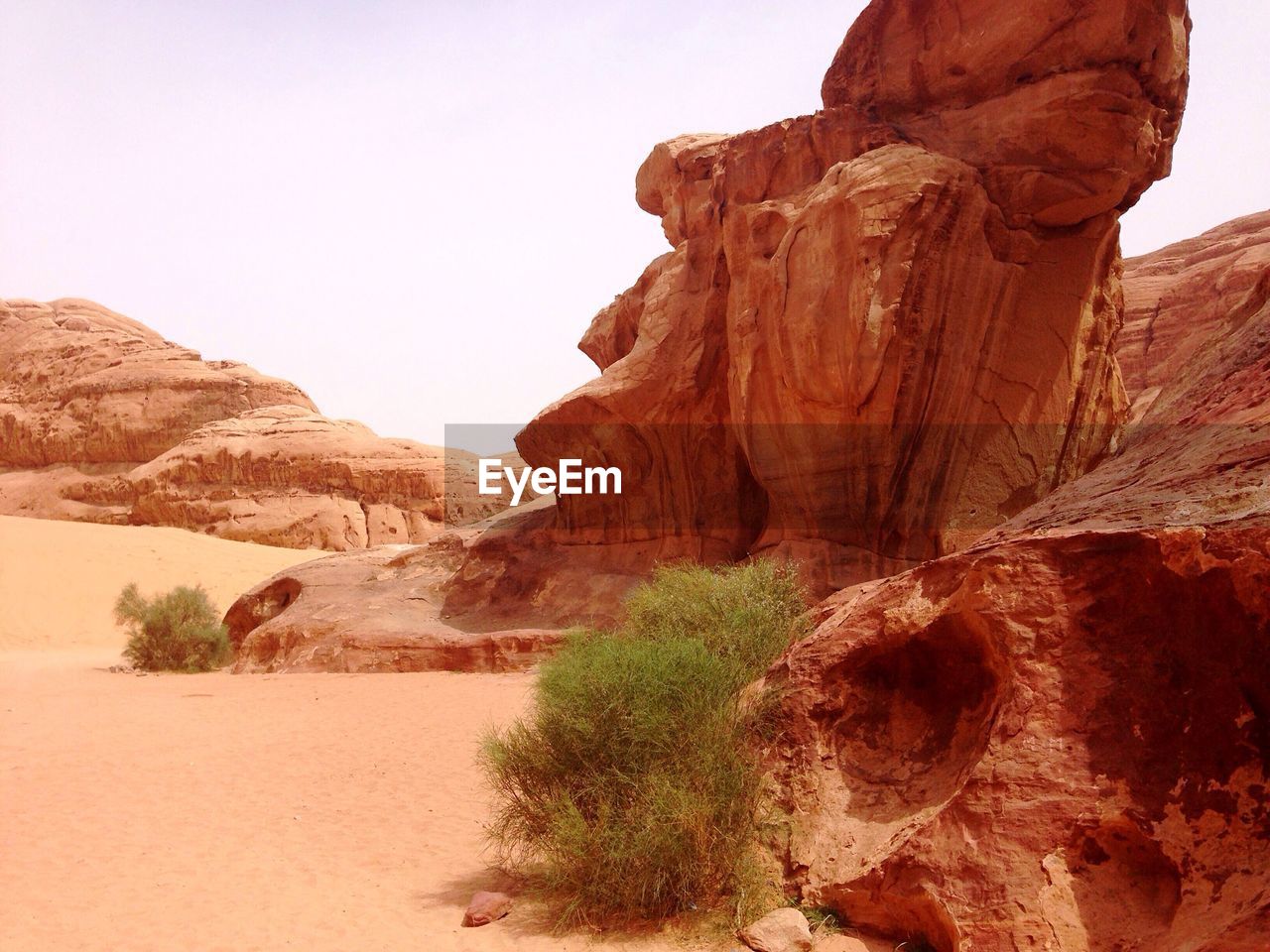 Scenic view of rock formations against sky