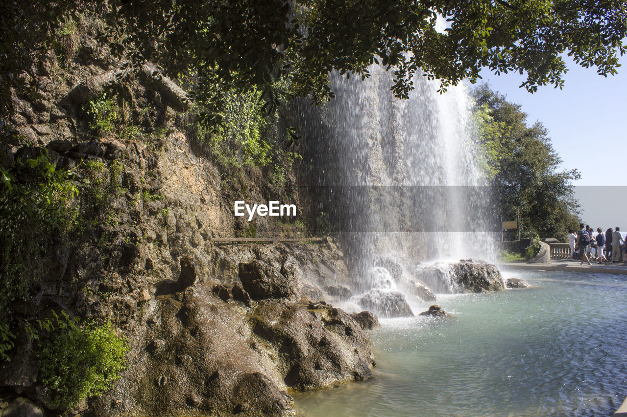 Castle hill waterfallin nice, france