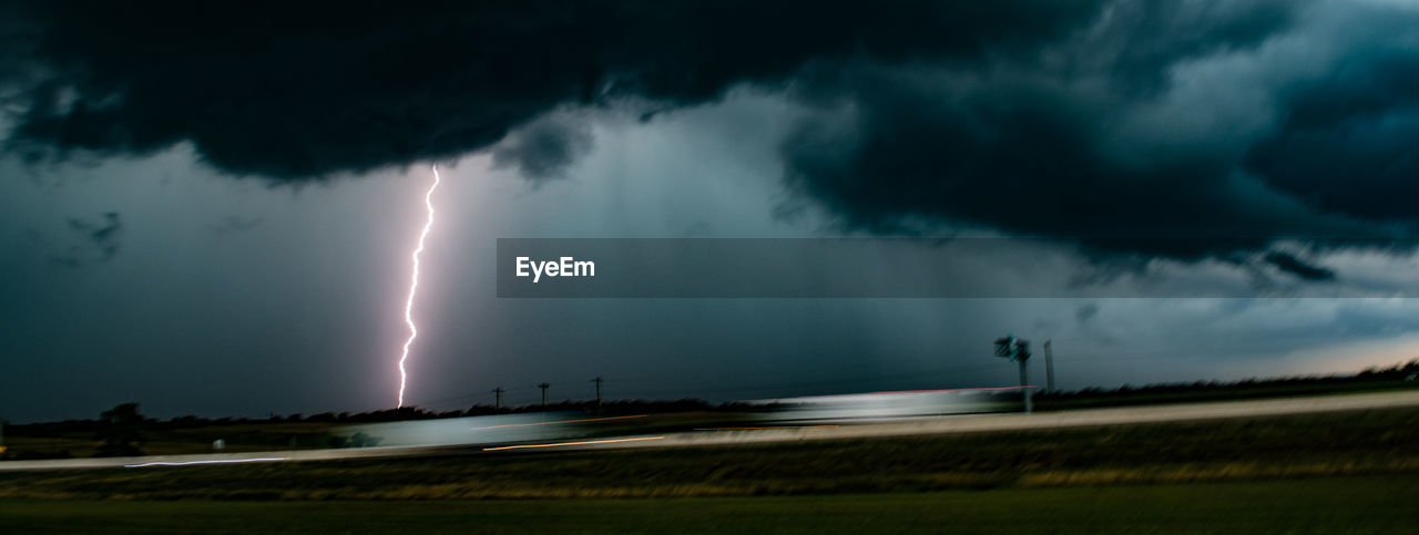 Lightning hitting earth