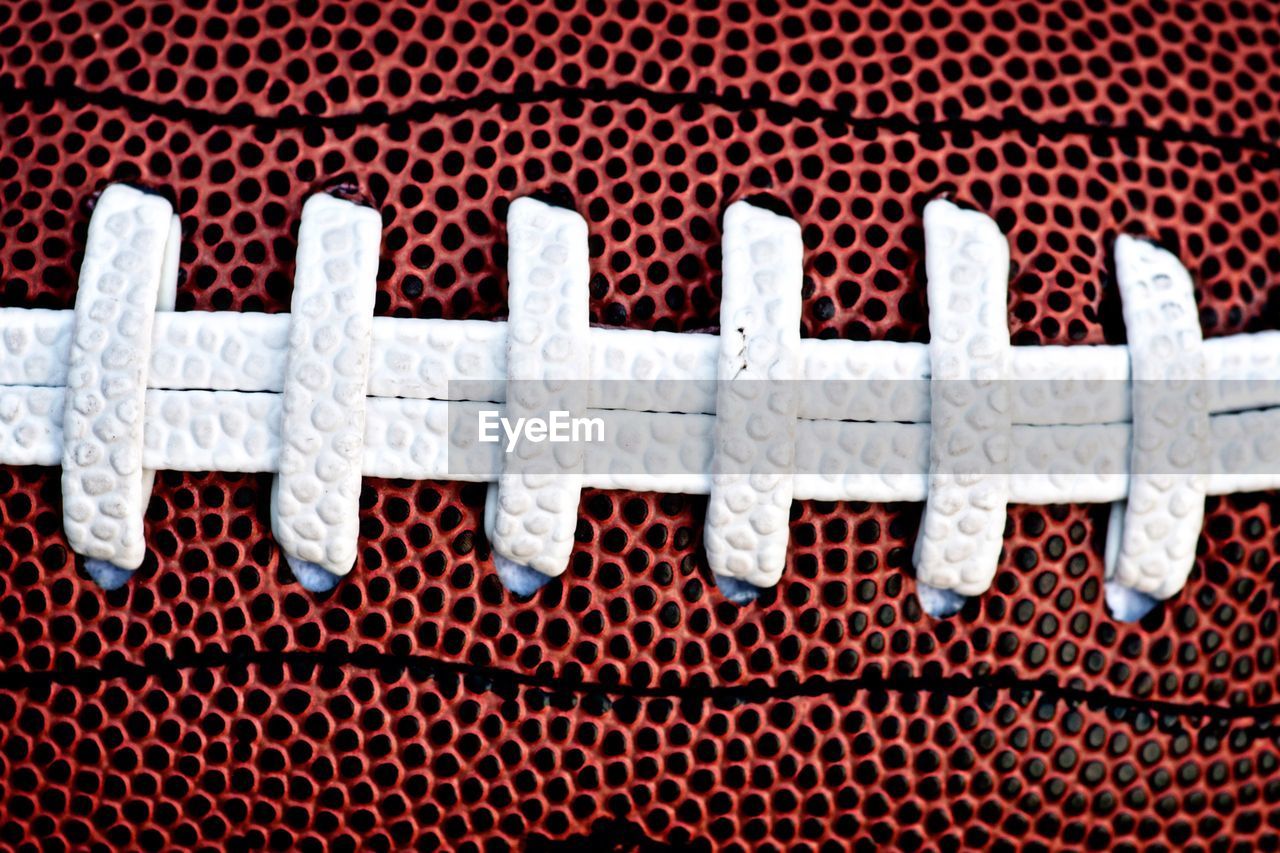 Close-up of american football ball