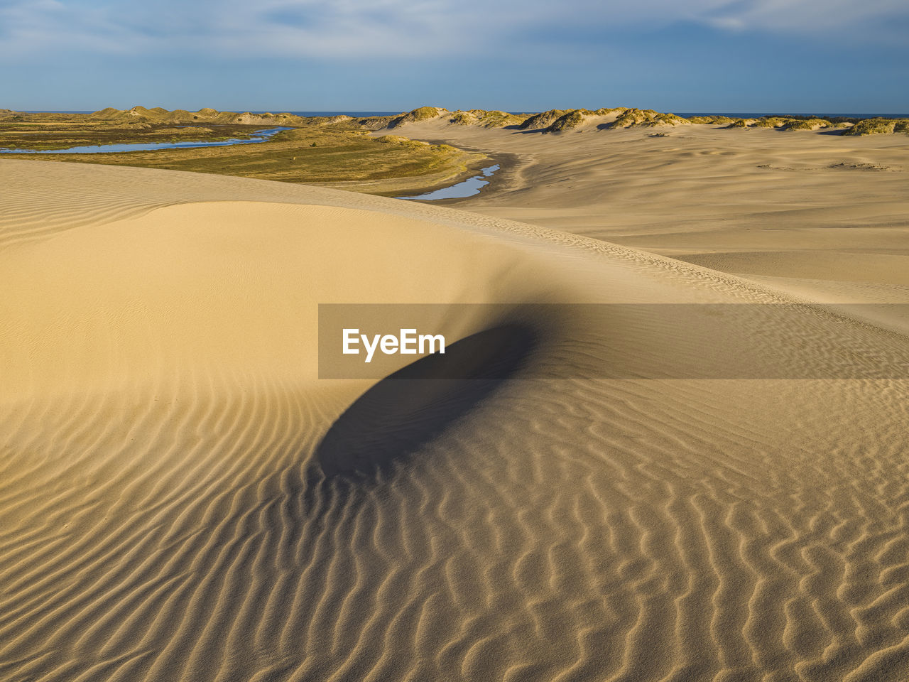 Rippled sand on sand dunes