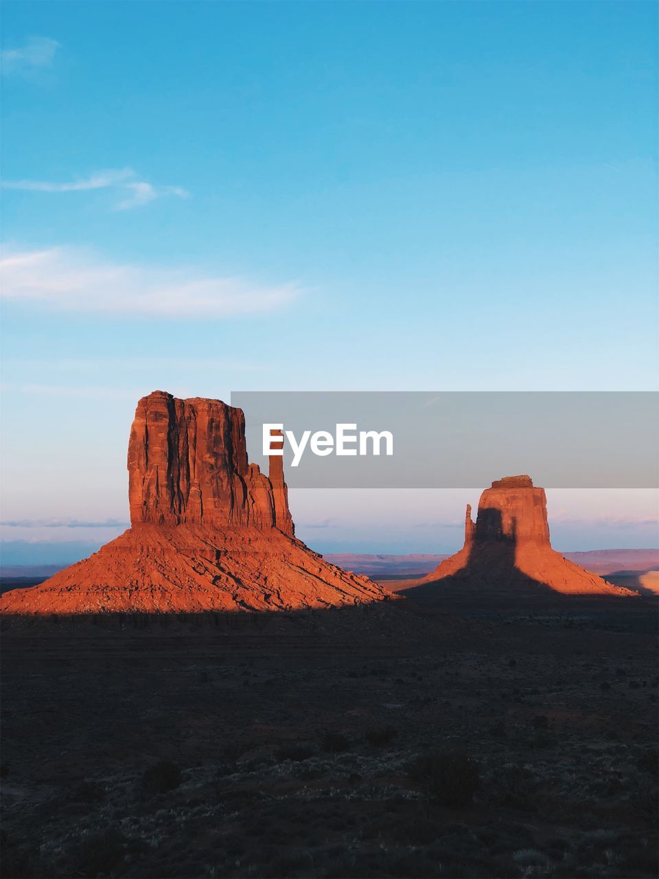 Scenic view of rock formations against sky