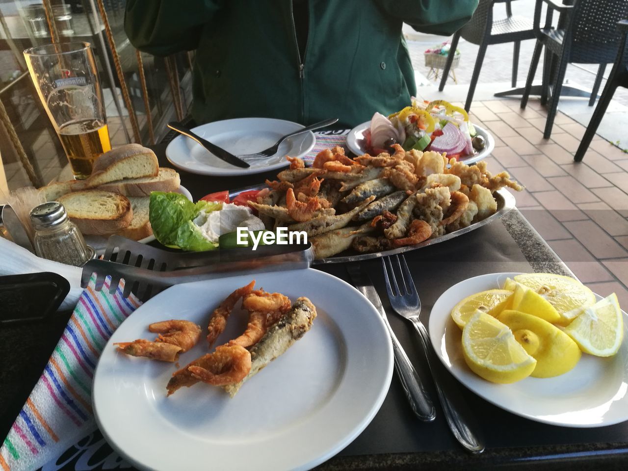 HIGH ANGLE VIEW OF FOOD SERVED ON TABLE