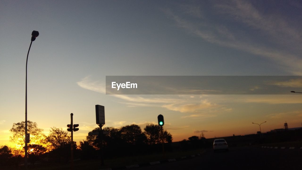 VIEW OF ROAD AT SUNSET