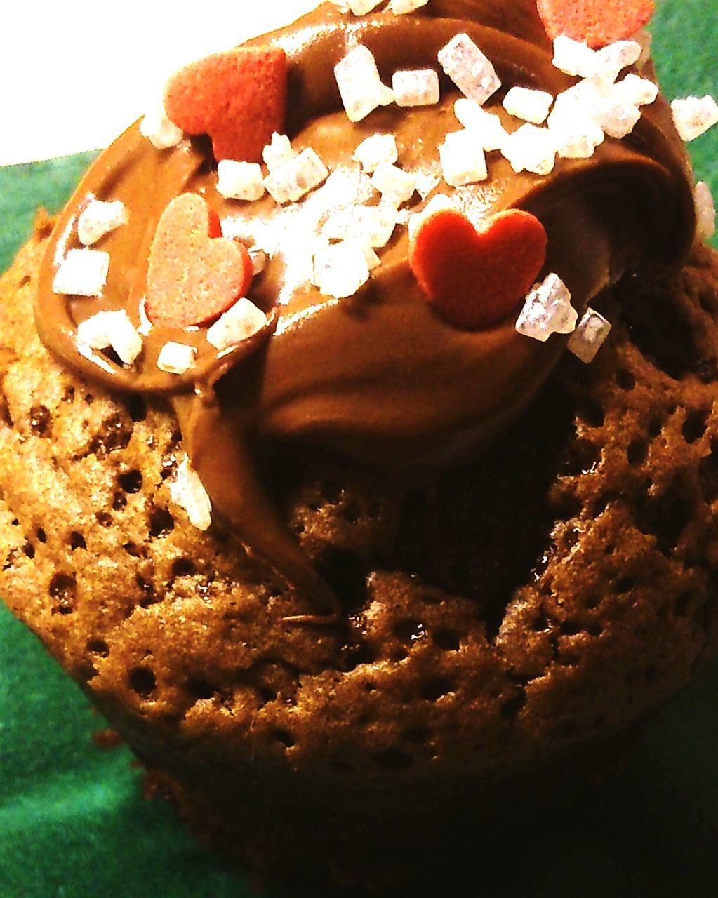 Close-up of cup cake on table