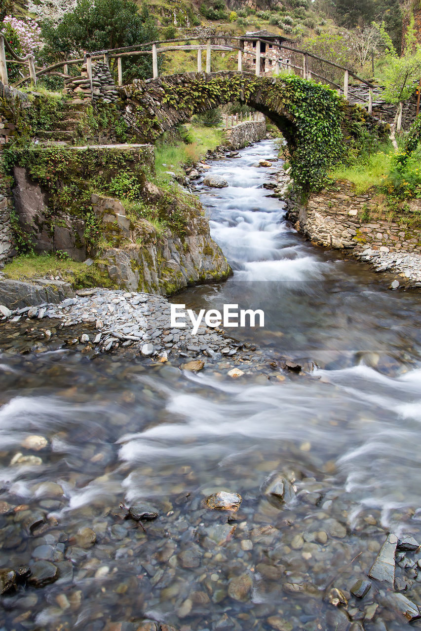 River flowing through rocks