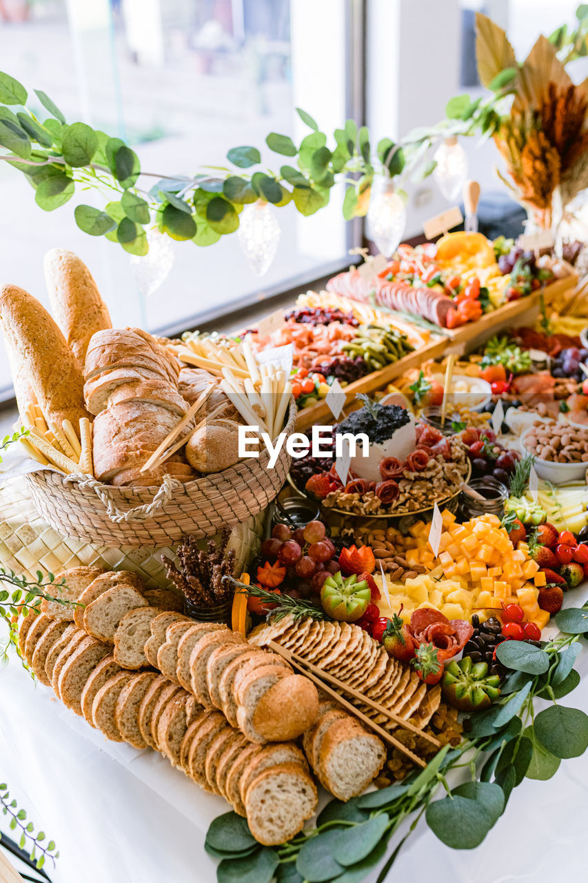 food and drink, food, meal, freshness, healthy eating, basket, variation, buffet, vegetable, no people, dish, plant, fruit, french food, brunch, nature, baked, bread, wellbeing, indoors, abundance, still life, celebration