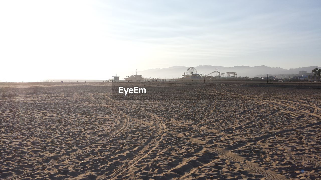 Scenic view of field against clear sky