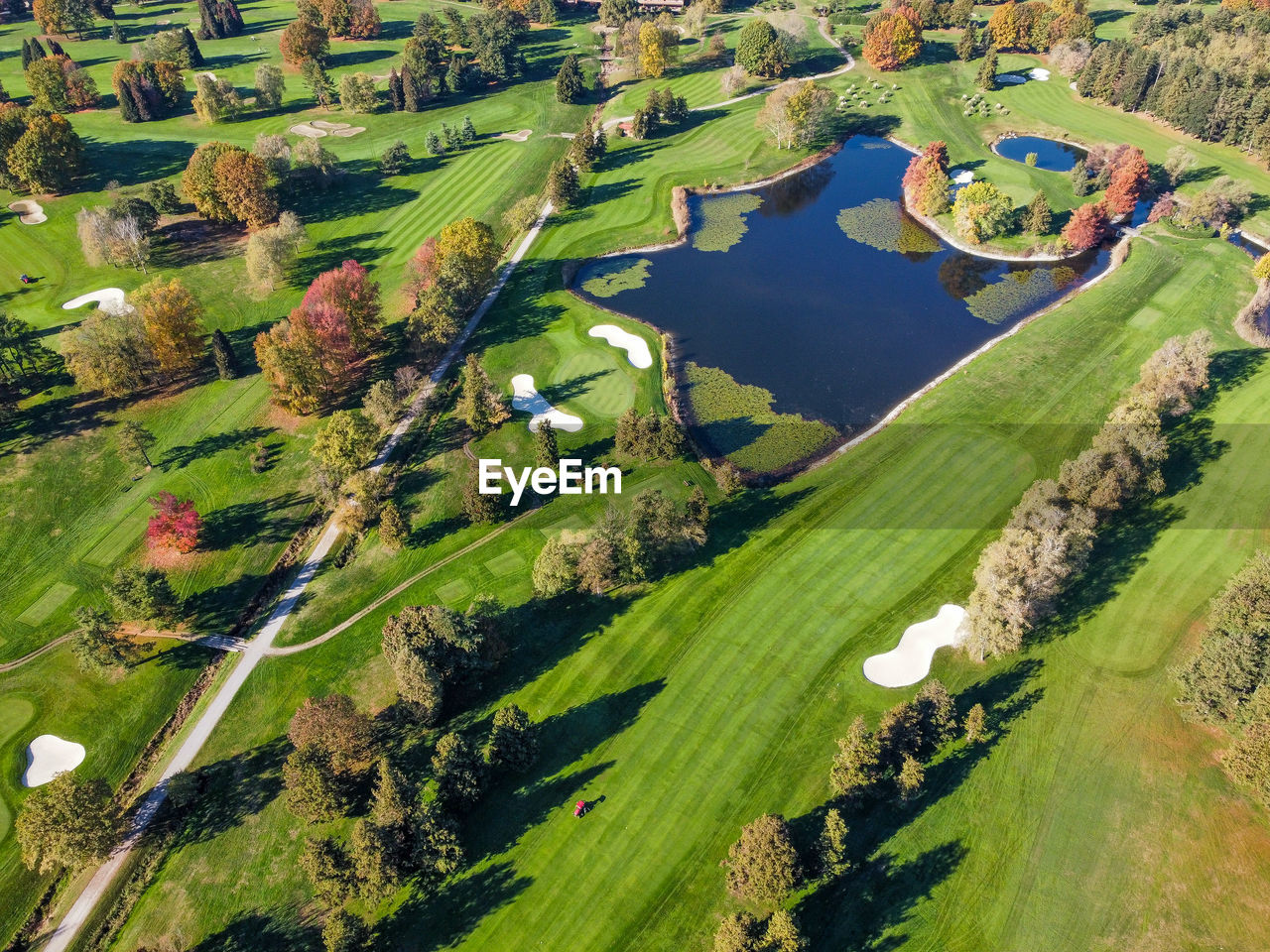 Aerial view of the golf course