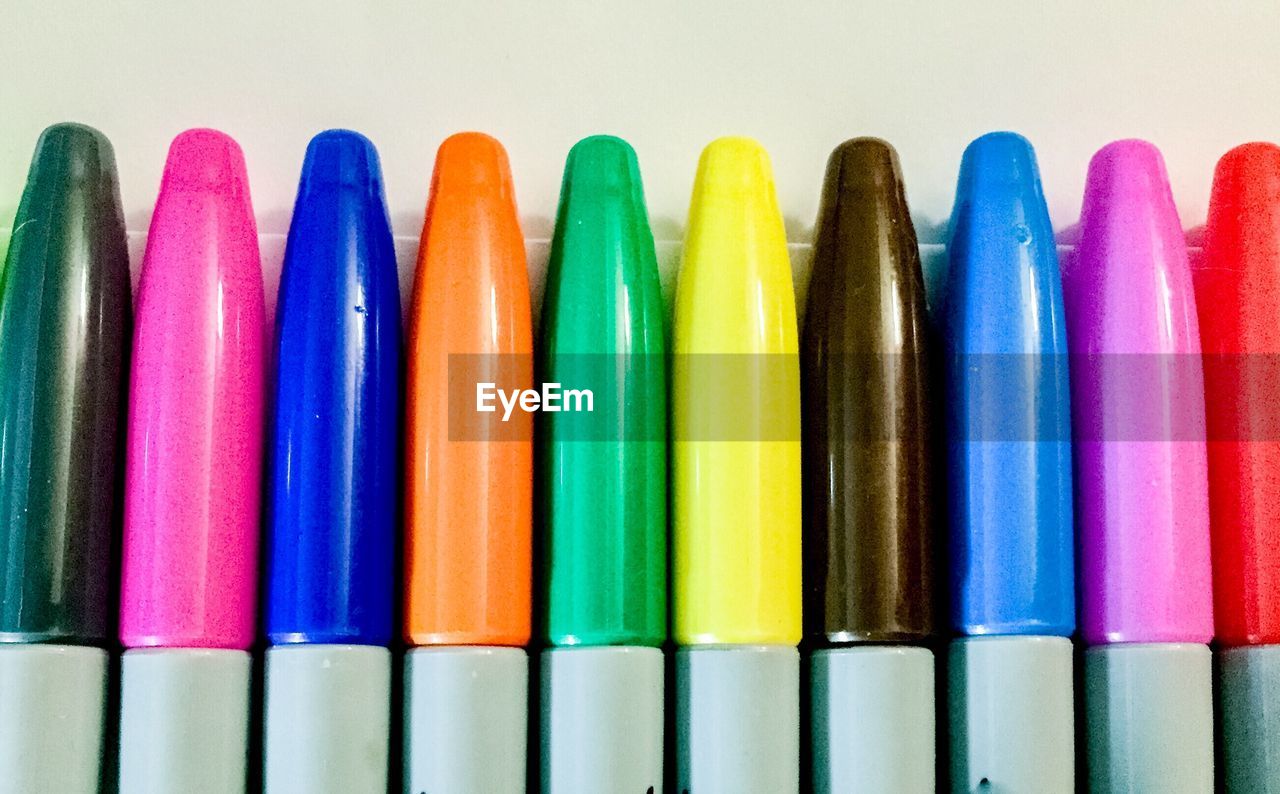 Close-up of multi colored felt-tip pens