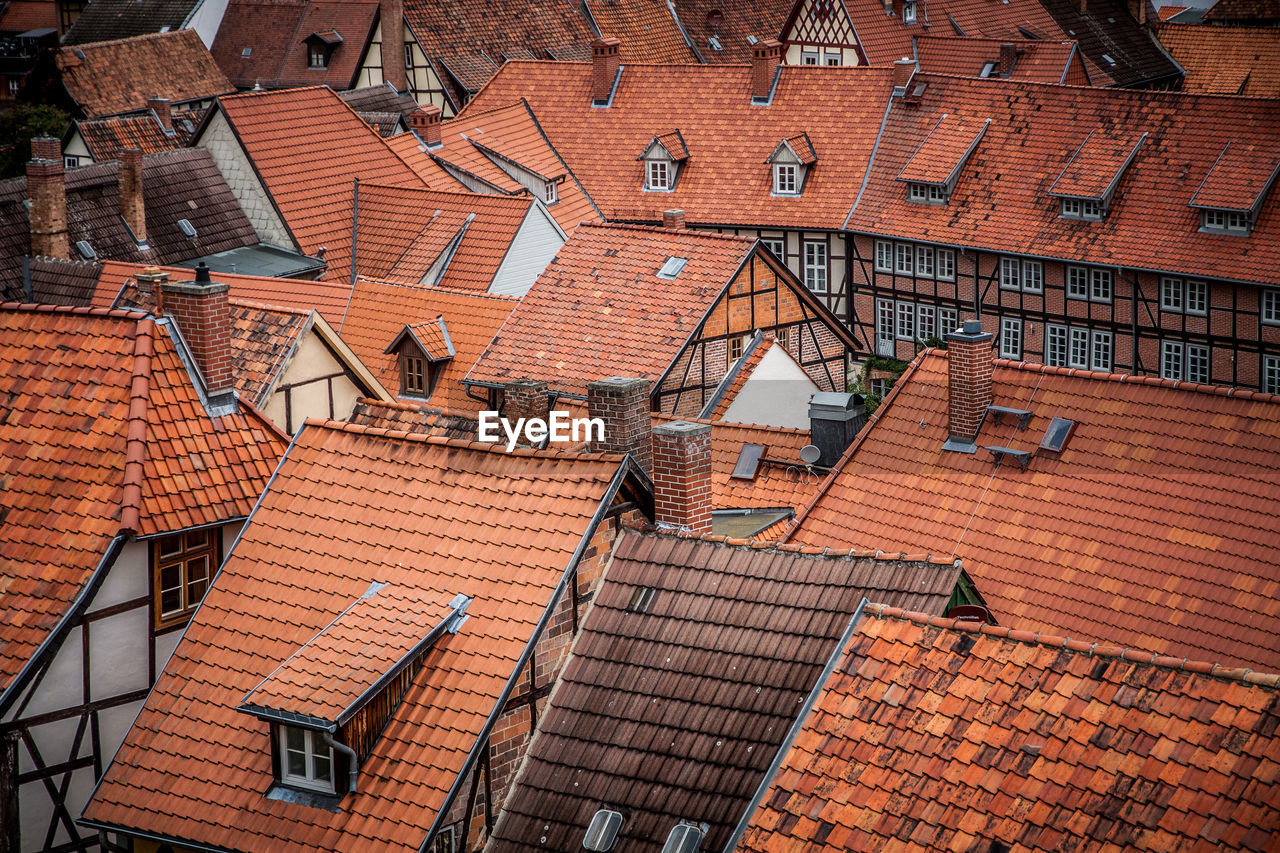 High angle view of residential building