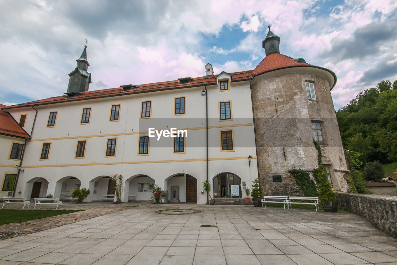 The old castle of skofja loka medieval village in slovenia