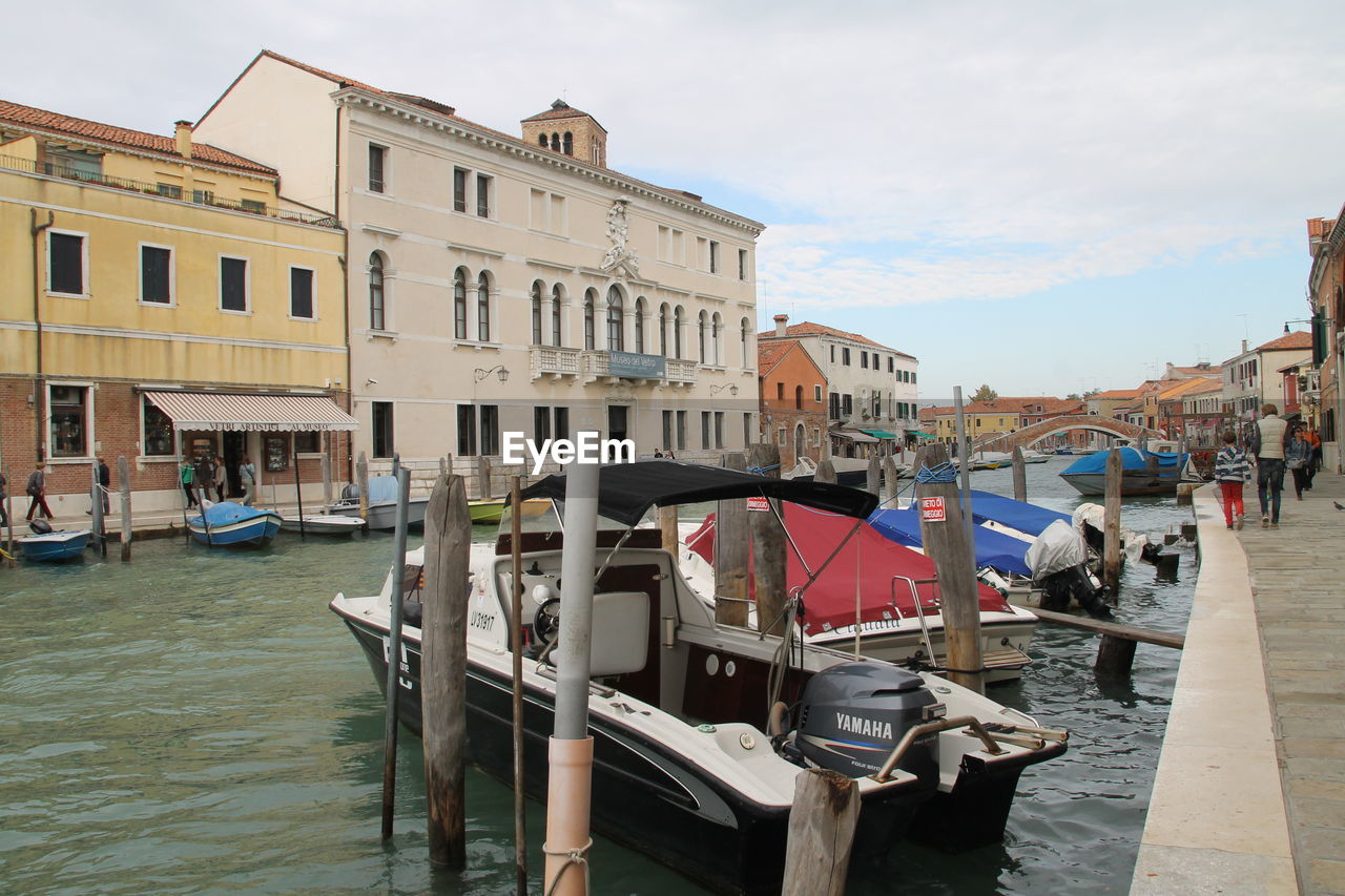 VIEW OF BUILT STRUCTURES IN WATER