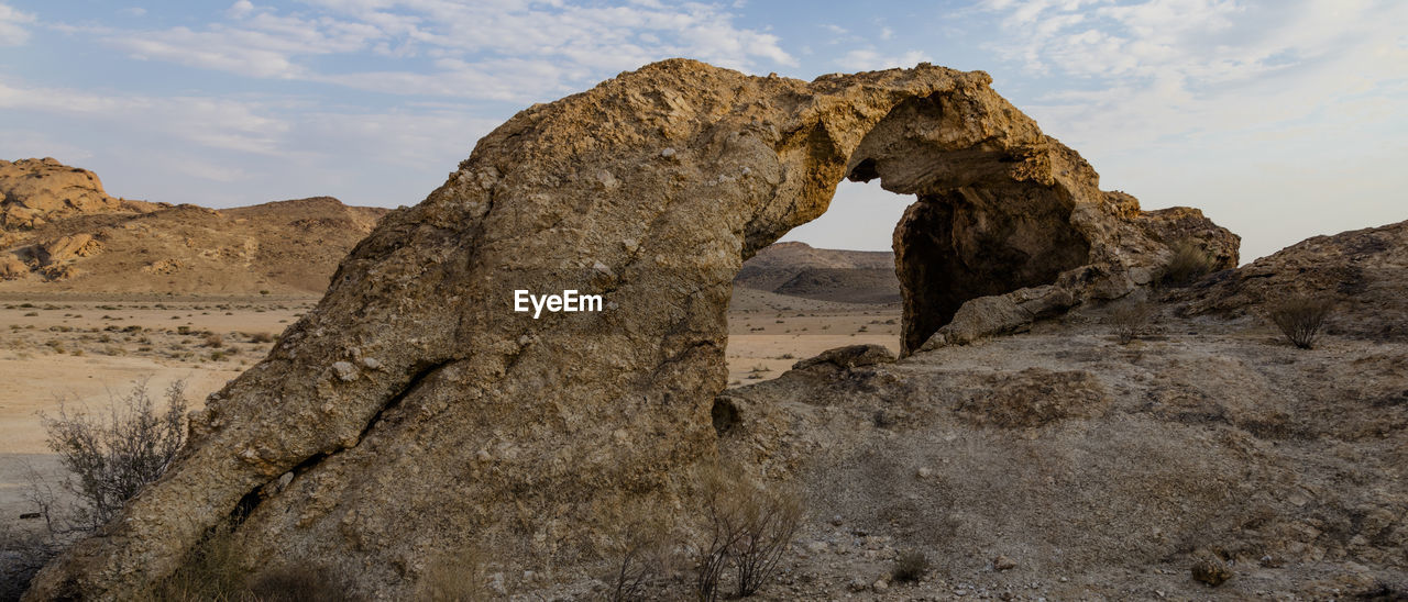 View on the rock arch, a natural rock formation in the naukluft national park of namibia